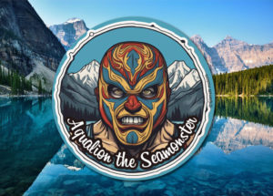 マスクマン×水×モンスターのステッカー | 海魔人アクアリオン(カナダ・バンクーバー出身)ヒールプロレスラー