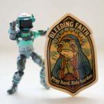 【BLEEDING FAITH】フロッグマリア ステッカー｜信念を背負って走るすべての人へ